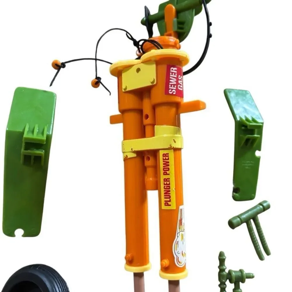 TMNT Teenage Mutant Ninja Turtles 1989 Double Barreled Plunger Gun